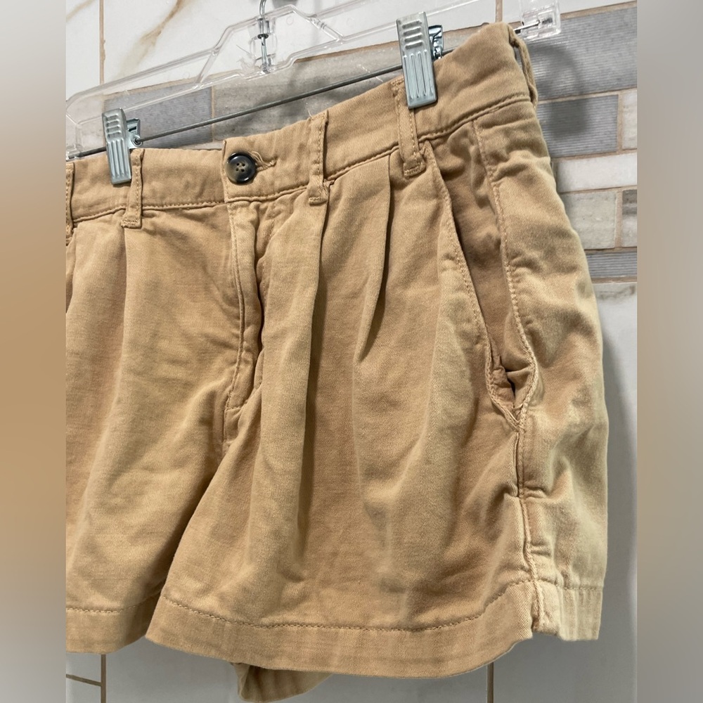 Free People Khaki Plaided Shorts Size 2 High Rise Casual - Picture 2 of 6